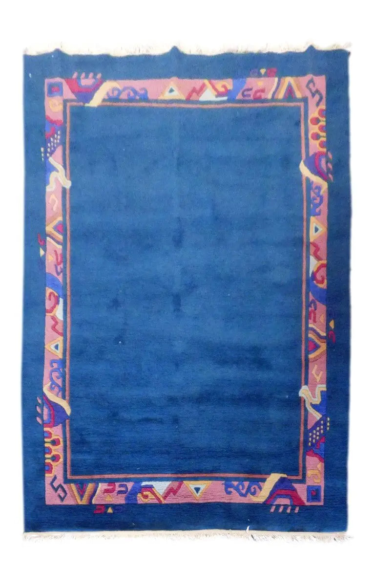 One Of The Kind Indian Hand-Knotted Gabbeh Rug 7'10" X 5'6"